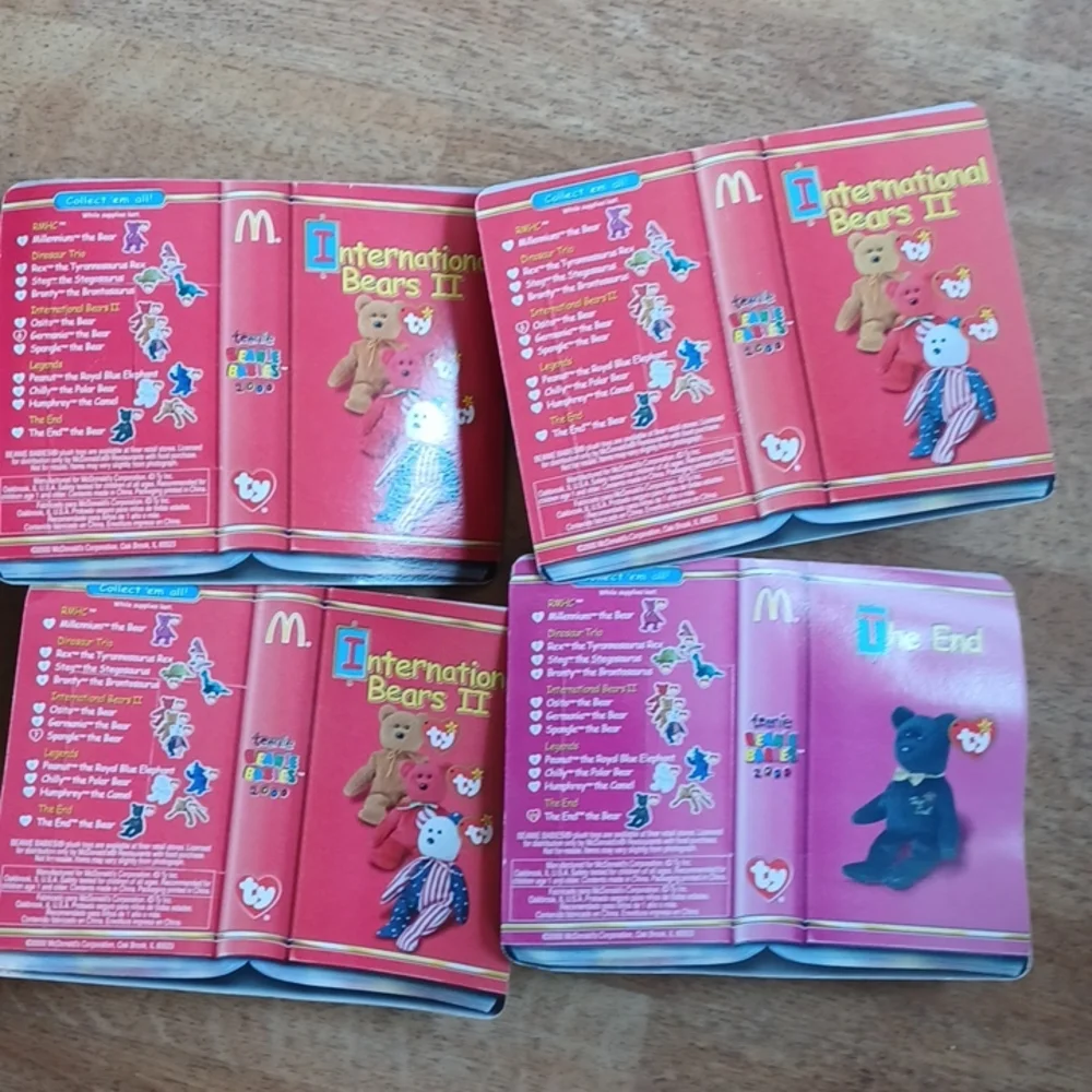 TY International bears McDonald's toys 1999 set of 4